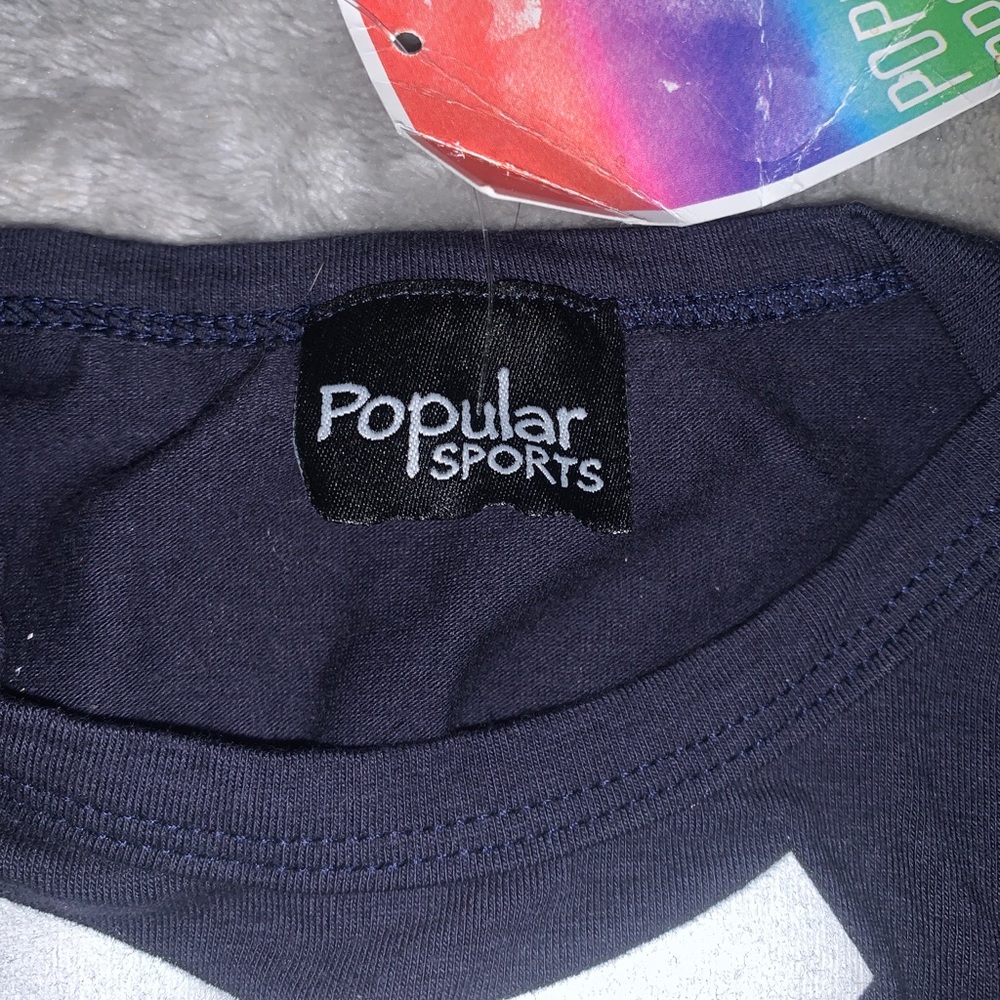 Popular Sports Baby Size 18 Months Navy Red Necktie Tie One-Piece Creeper Onesie - Picture 5 of 5